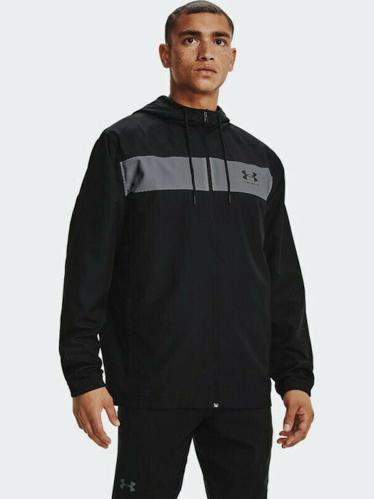 Sportjacke Winddicht Schwarz