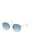 Ray Ban Round Metal Ochelari de soare cu Albastru Din metal Rame și Albastru Ochelari de soare Lentilă RB3447 9196/3F