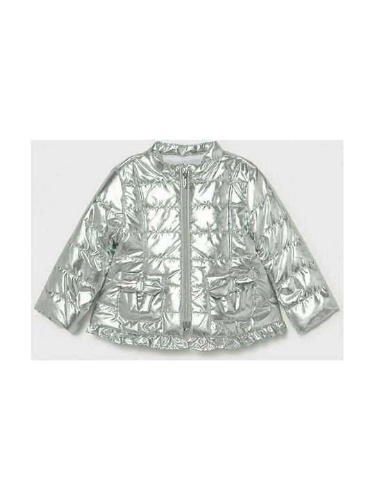 Mayoral Kids Sports Jacket short Windproof Silver