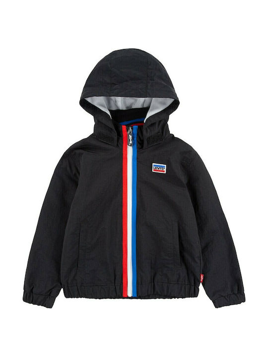 Kids' Casual Jacket Short with Hood Black