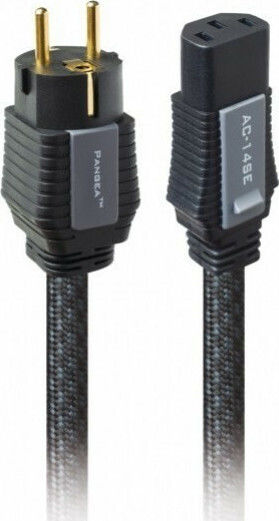 Pangea Audio AC-14SE Schuko male - IEC C13 male Cable 2m Μαύρο
