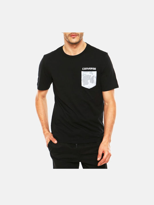 Jacquard Mesh Pocket T-shirt Μαύρο