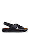 Clarks Tri Alexia Leather Women's Flat Sandals Anatomic in Black Color