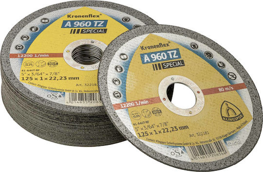 Klingspor Klingspor A 960 TZ Inox Δίσκος Κοπής Μετάλλου 125mm