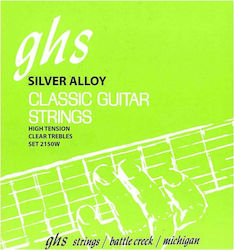 GHS Strings Set of Silver Plated Strings for Classic Guitar Tie End Regular Classics Silver Copper Basses 28 - 43"