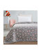 Beauty Home Κουβέρτα Fleece Art Φωσφορίζουσα Γκρι 160x220εκ.