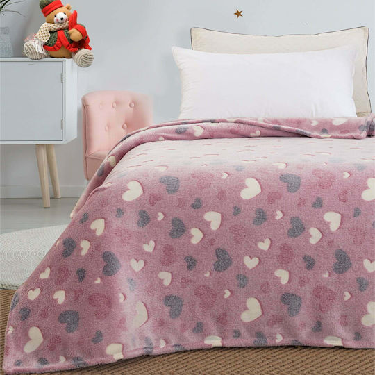 Beauty Home Fleece Blanket Art Fluorescent Pink 160x220cm 6137KB-homealexia