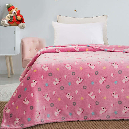 Beauty Home Одеяло Флийс Art Светещо Розов 160x220cm