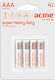 Acme Super Heavy Duty Μπαταρίες Zinc AAA 1.5V 4τμχ
