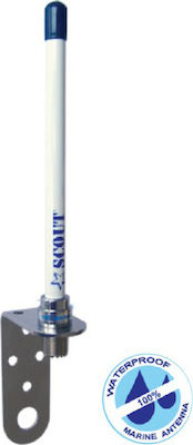 Eval Marine Antenna VHF Κεραία Σκάφους Fiberglass 56-162MHz 18εκ