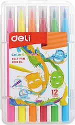 Deli Zeichenstifte 8mm Set 12 Farben Deli Zeichenstifte 8mm Set 12 Farben