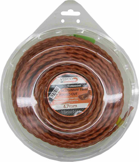 Visco Parts 4717 Μεσινέζα Αλουμινίου Οβάλ Στριφτή Μήκους 18m και Πάχους 4.7mm