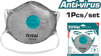 Total Disposable Protective Mask FFP2 with Valve Gray 1pcs