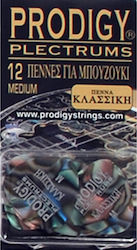 Prodigy Bouzouki Picks Classic Medium Abalone Thickness 0.71mm Set 12pcs