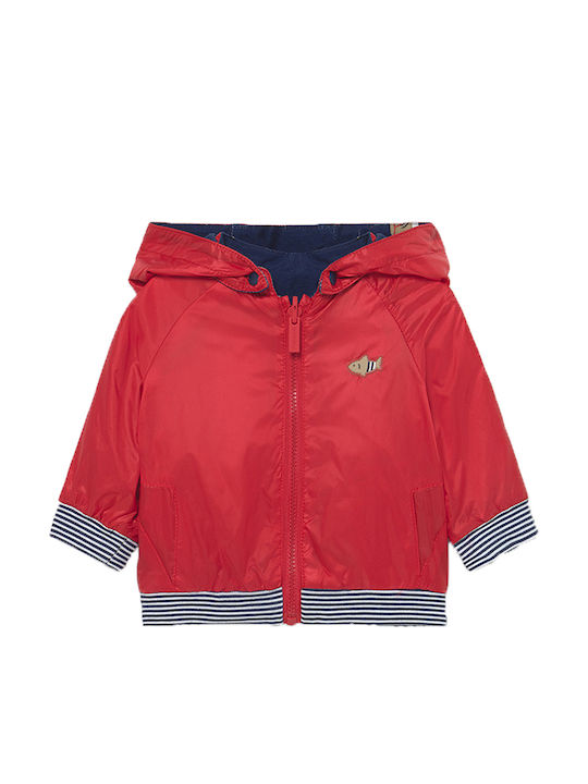Ecofriends Kids Sports Short Windproof Double Sided Hooded Red
