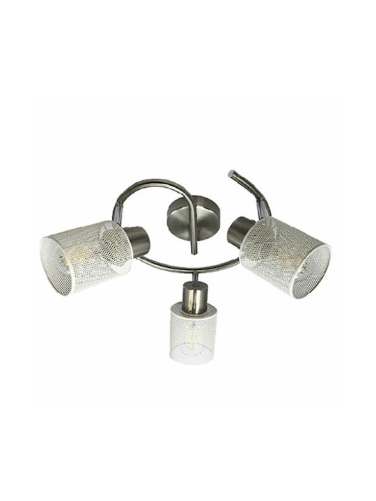 Elmark Triple Spot with Socket E27 in Silver Color