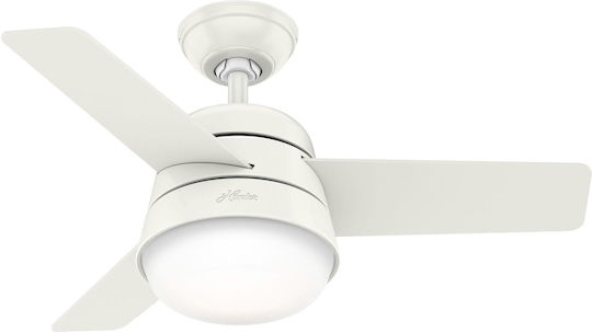 Hunter Finley Ανεμιστήρας Οροφής 91cm με Φως Fresh White