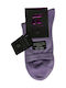 Pournara Women's Solid Color Socks Purple