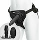 Doc Johnson Vac-U-Lock Ripple Vibrating Pleasure Set Gurtzeug mit Dildo 16.51cm und Vibration in Schwarz Farbe