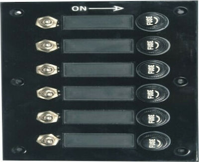 Eval Boat Switch with Panels Πίνακας Σκάφους με 6 Διακόπτες 93mm