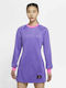 Jordan Mini Athletic Dress Long Sleeve Wild Violet