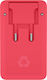 Le Cord Φορτιστής Χωρίς Καλώδιο με Θύρα USB-A και Θύρα USB-C 18W Quick Charge 3.0 / Power Delivery Κόκκινος (LC1430)