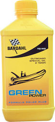Bardahl Green Power 2T Halbsynthetisch Boot Öl 2T Halbsynthetisches Öl für Zweitaktmotoren 1 Liter 1Es