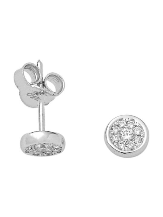 18K White Gold Earrings with Diamond LE143