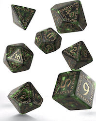 Q Workshop Classic Runic Dice Set Dice Green & ...