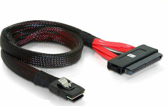 DeLock Mini SAS - Mini SAS Cable 50cm Μαύρο (83056)
