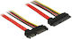 DeLock 22-Pin SATA III - 22-Pin SATA III 0.1cm Κόκκινο 83802