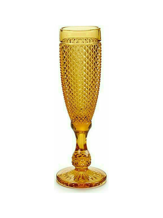 Aria Trade Glas Champagner aus Glas in Gelb Farbe Kelch 180ml 1Stück