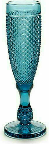 Glass Champagne made of Glass in Blue Color Goblet 180ml