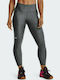 Under Armour Heat Gear 7/8 Women's Cropped Training Legging Shiny & High Waisted Gray