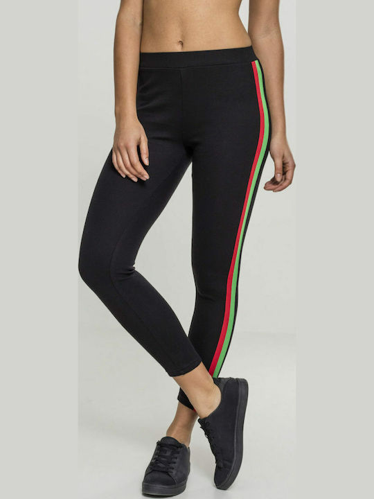 3tone Tape Γυναικείο Cropped Κολάν Black / Green