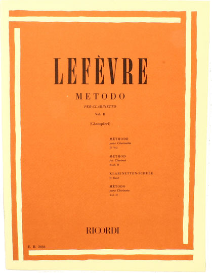 Ricordi Lefevre - Μέθοδος Μέθοδος Εκμάθησης για Πνευστά Κλαρινέτο N.2