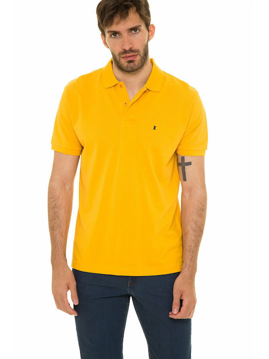 The Bostonians Ανδρικό T-shirt Polo Κίτρινο