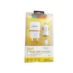 Andowl Auto- und Steckdosenset mit USB-A Anschluss und Kabel USB-C Weißs (SDV-18)