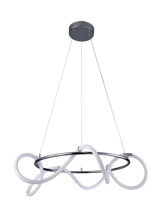 Inlight 6017Β Pendant Lamp with Built-in LED Dimmable Silver