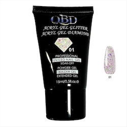 QBD Acrygel Glitter 01 Πολύχρωμο 15ml