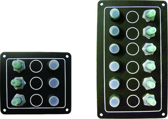 Eval Boat Switch with Panels Πινάκας Σκάφους Αδιάβροχος με 3 Διακόπτες 90x103mm