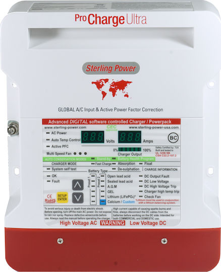 Eval Pro Charge Ultra Φορτιστής Μπαταρίας Σκάφους Φορτιστής Μπαταρίας 60A 12V