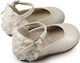 Babywalker Baptism Leather Pumps Ecru /Beige