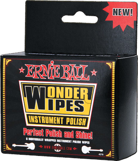 Ernie Ball Wonder Wipes Cleaners & String Maintenance 6 Pieces