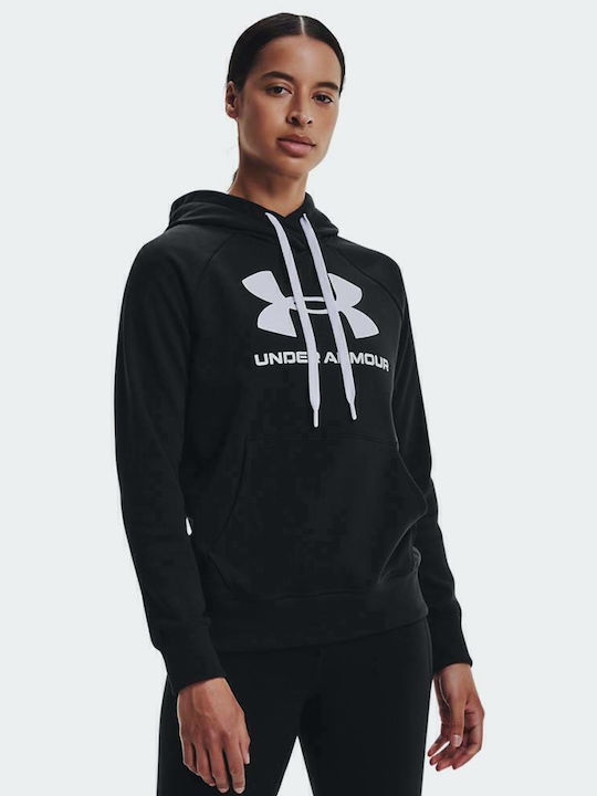 Under Armour Rival Logo Sweatshirt Schwarz mit Kapuze