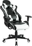 Zita Plus A6250 Καρέκλα Gaming Δερματίνης Μαύρο/Λευκό