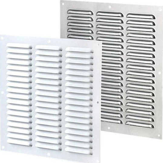 Vents Vent Louver 12.5x12.5cm Square with Screen White