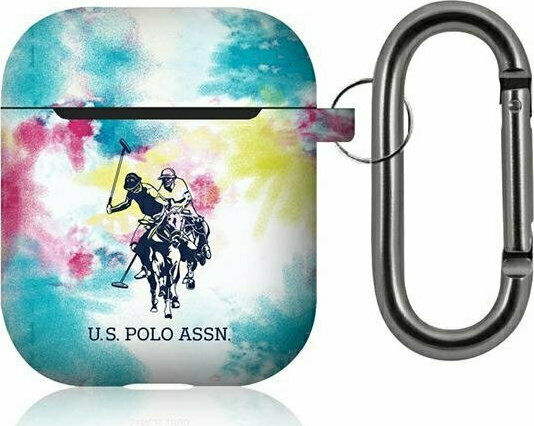 U.S. Polo Assn. Tie & Dye Θήκη Σιλικόνης με Γάντζο σε Πολύχρωμο χρώμα για Apple AirPods