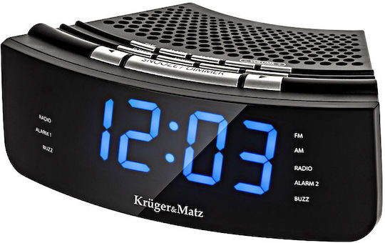 Kruger & Matz Digital Kunststoff Schwarze Tischuhr