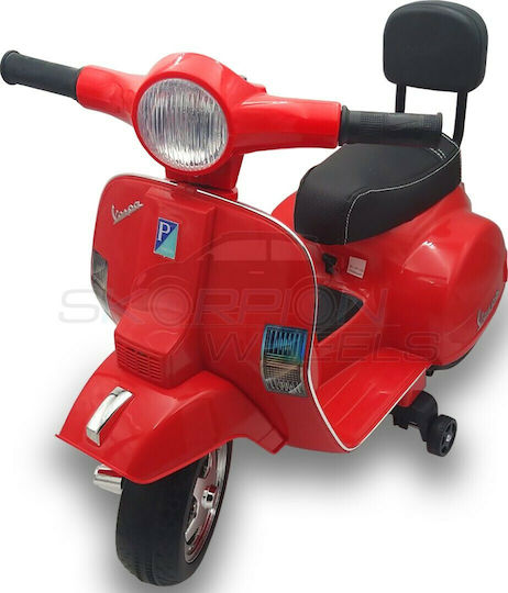 Παιδική Vespa Licensed Piaggio Ηλεκτροκίνητη 6 Volt Κόκκινη για 1+ ετών